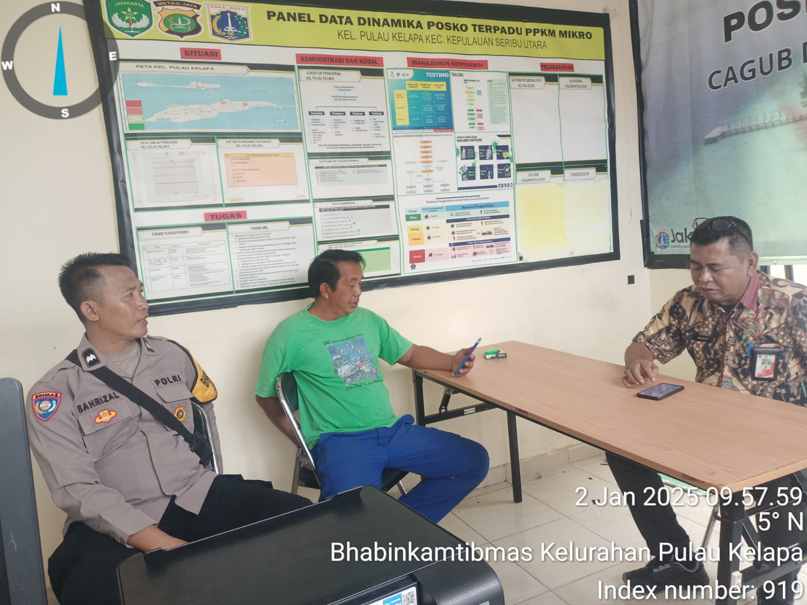 Bhabinkamtibmas Pulau Kelapa Himbau Warga Jauhi Judi Online Saat Sambang