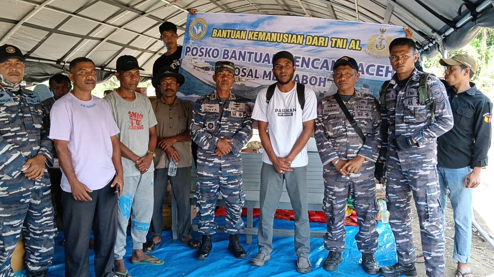 Lanal Sabang Terus Dukung Tugas Kemanusiaan di Wilayah Terdampak Banjir Bandang dan Longsor