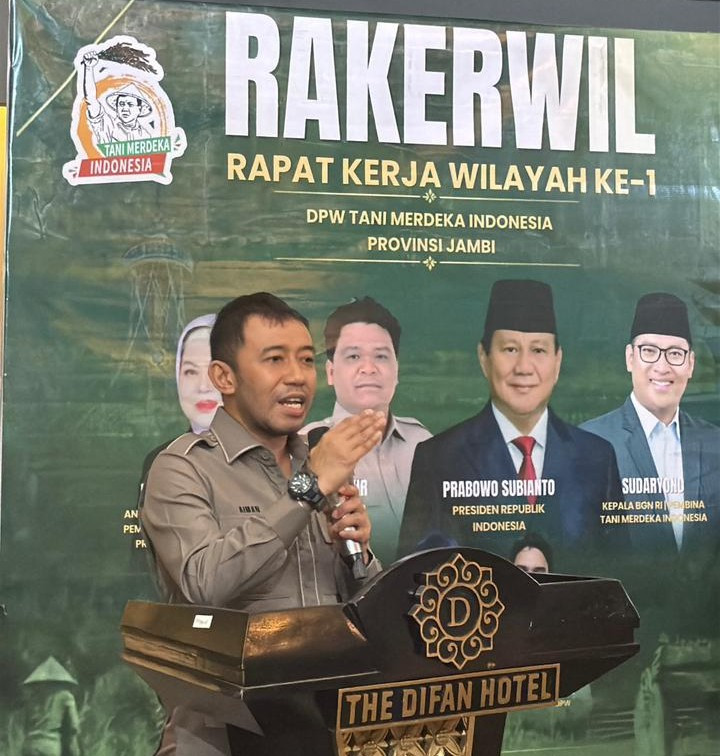 Tutup Rakerwil I DPW TMI Provinsi Jambi, Aiman Adnan WAKETUM DPN Tani Merdeka Indonesia Siap Kawal Hasil Rekomendasi ke Pemerintah Pusat