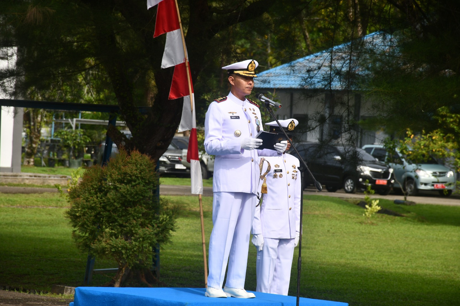 Danlanal Simeulue Pimpin Upacara Peringatan HUT Ke-80 TNI AL di Lapangan Apel Mako Lanal Simeulue