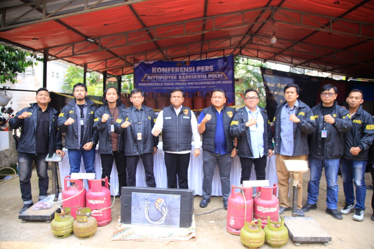 Bareskrim Polri Bongkar Penyalahgunaan LPG Subsidi, 910 Tabung Diamankan
