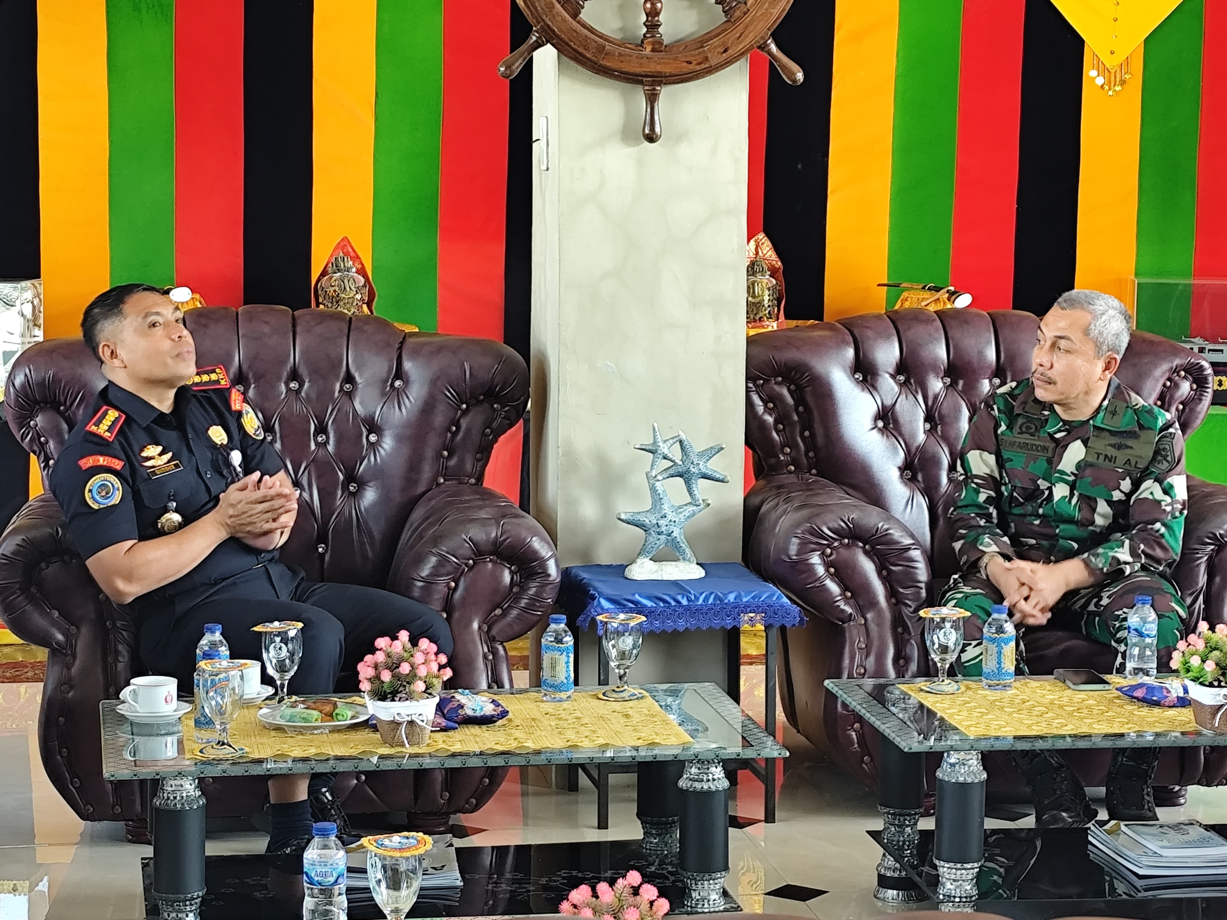 Lanal Sabang Terima Kunjungan Kerja Kepala Pangkalan PSDKP Lampulo Banda Aceh di Mako Lanal Sabang