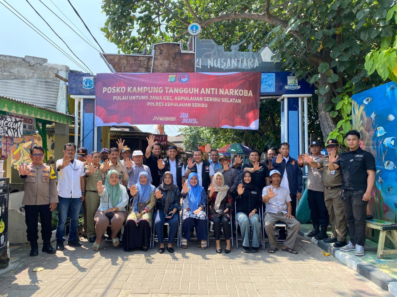 Ditresnarkoba Polda Metro Jaya dan Polres Kepulauan Seribu Supervisi Kampung Tangguh Anti Narkoba di Pulau Untung Jawa