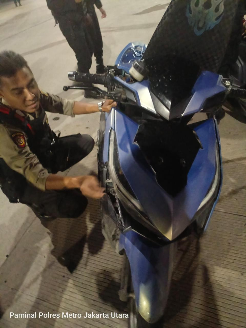 Patroli Dini Hari Polres Metro Jakarta Utara, Tiga Motor Tanpa Dokumen Diamankan