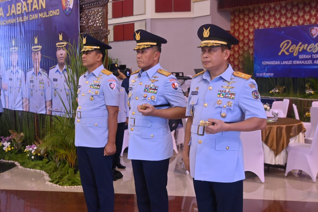 Danlanud Sultan Hasanuddin Hadiri Serah Terima Jabatan Tiga Komandan Pangkalan TNI AU Di Jajaran Koops Udara II