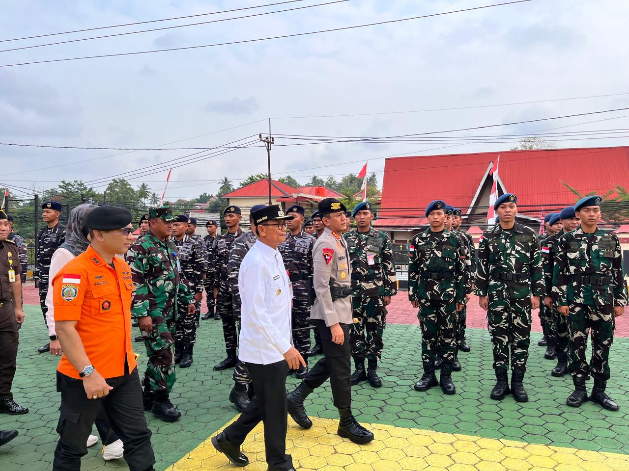 Lanal Bintan Hadiri Apel Kesiapsiagaan Pencegahan dan Penanggulangan Karhutla di Tanjungpinang