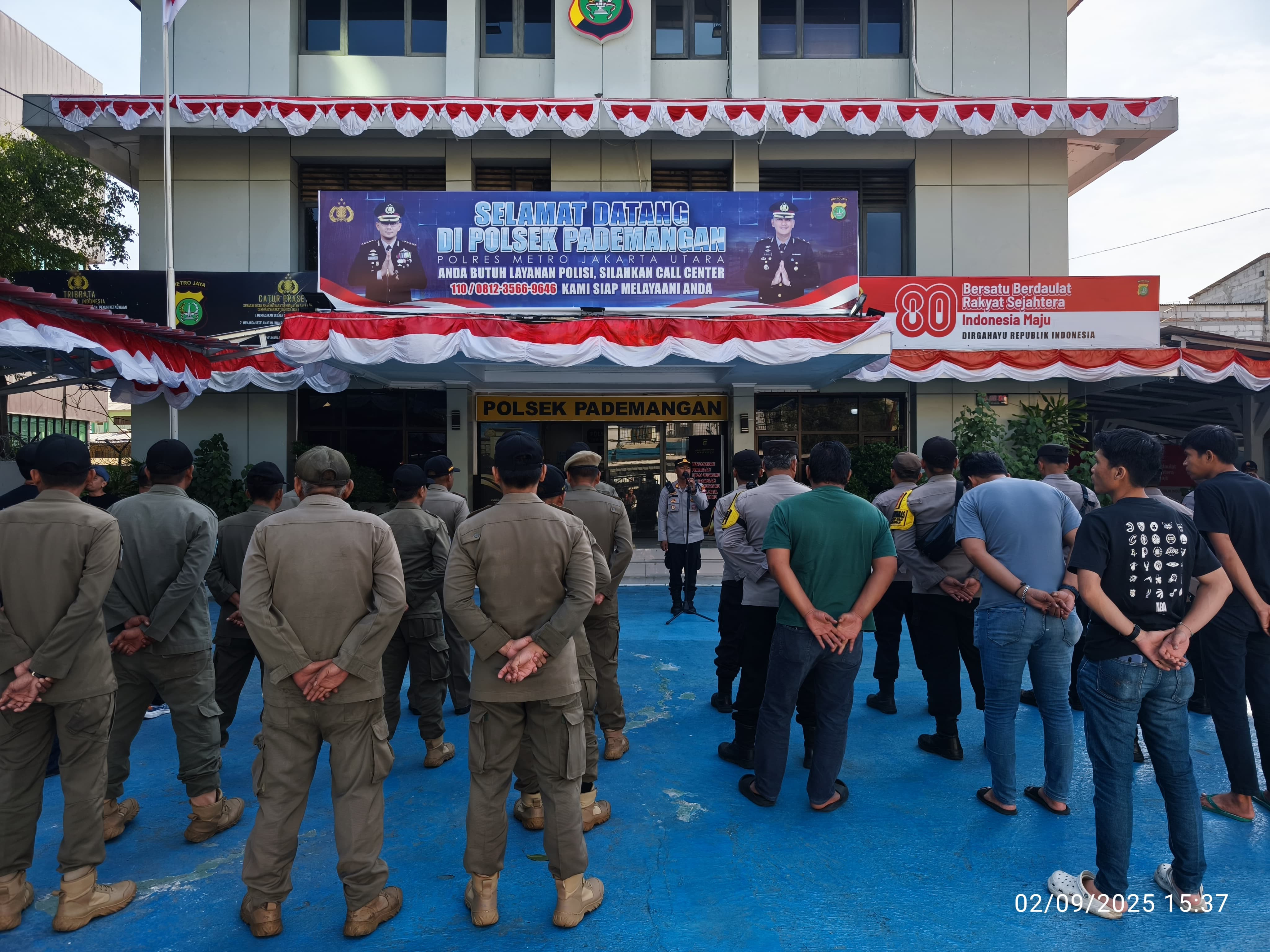 Polsek Pademangan Gelar Patroli 3 Pilar Bersama Elemen Masyarakat Jaga Jakarta Antisipasi Potensi Gangguan Kamtibmas
