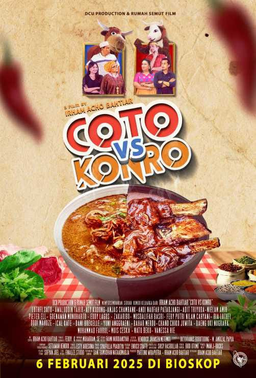 "Coto Vs Konro" Siap Tayang 6 Februari 2025: Konflik Kuliner Penuh Tawa dan Haru di Layar Lebar