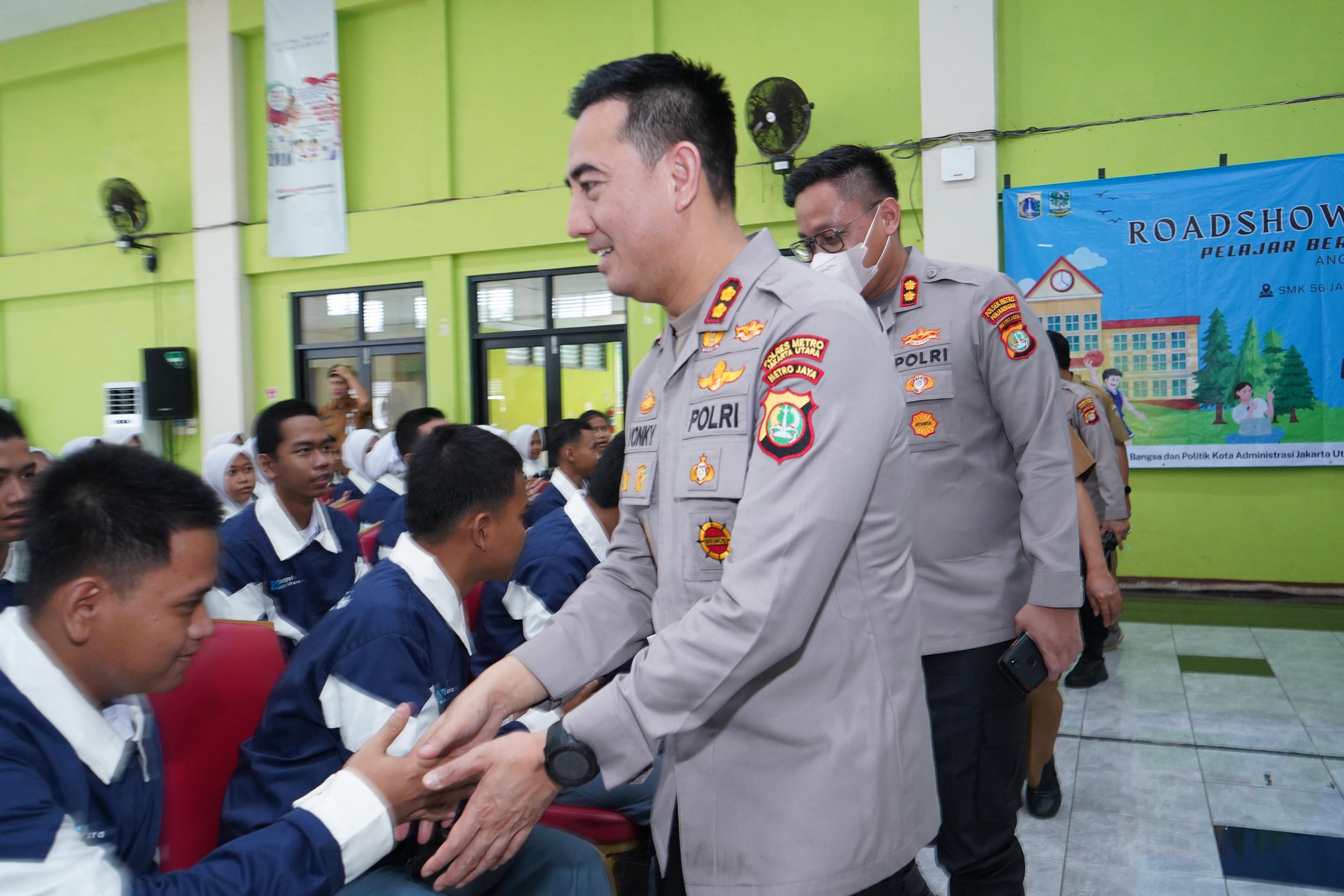 Wakapolres Jakut ke Siswa SMKN 56: Stop Tawuran, Stop Narkoba! Fokus Raih Cita-cita