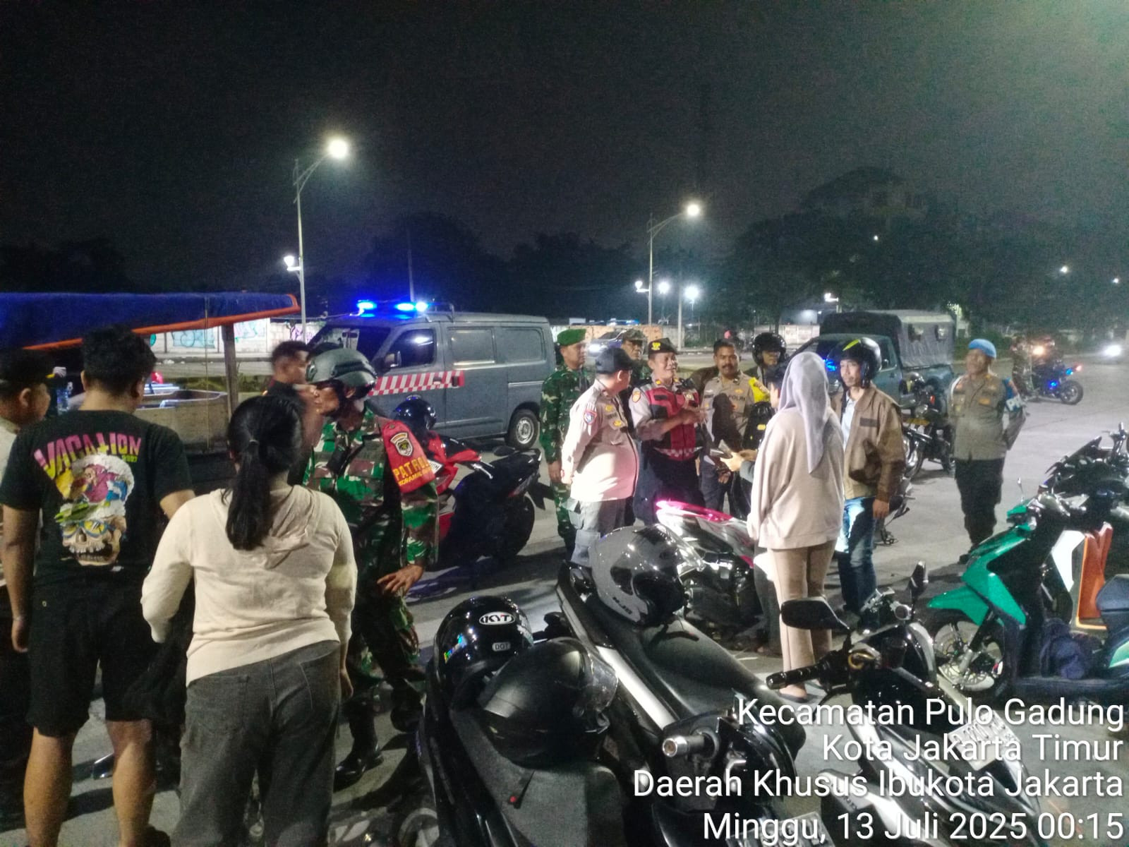 Polsek Kelapa Gading Gelar Patroli Skala Besar, Amankan 7 Motor Bodong dan Tertibkan Warung Remang-remang