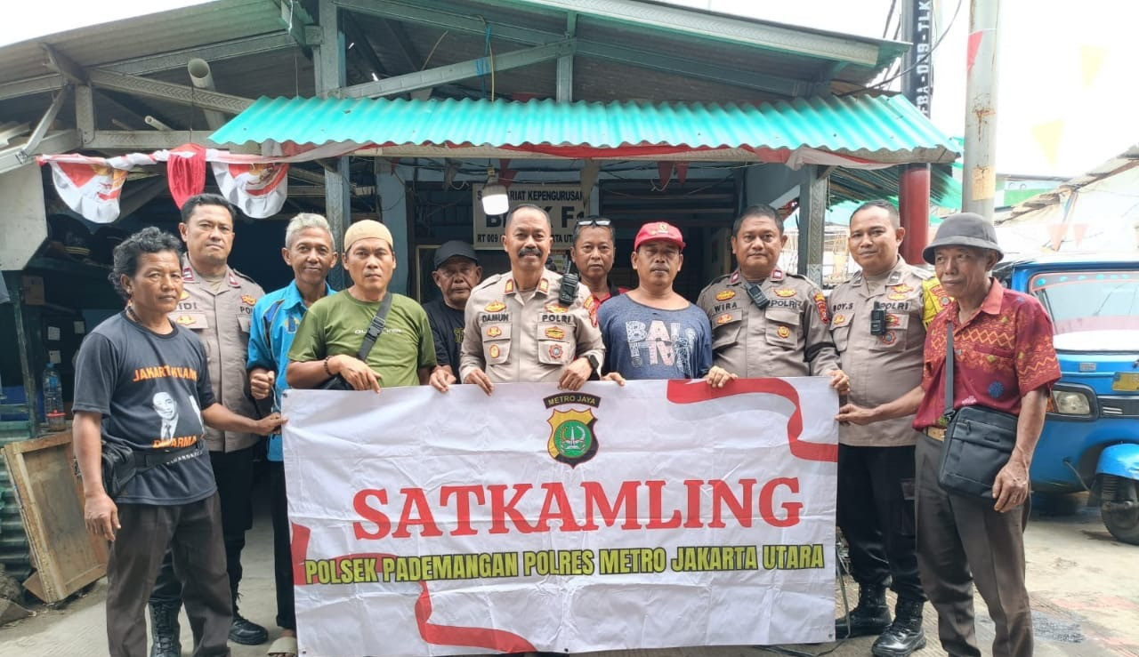 Polsek Pademangan Gelar Sambang Satkamling, Warga Diajak Aktif Jaga Lingkungan
