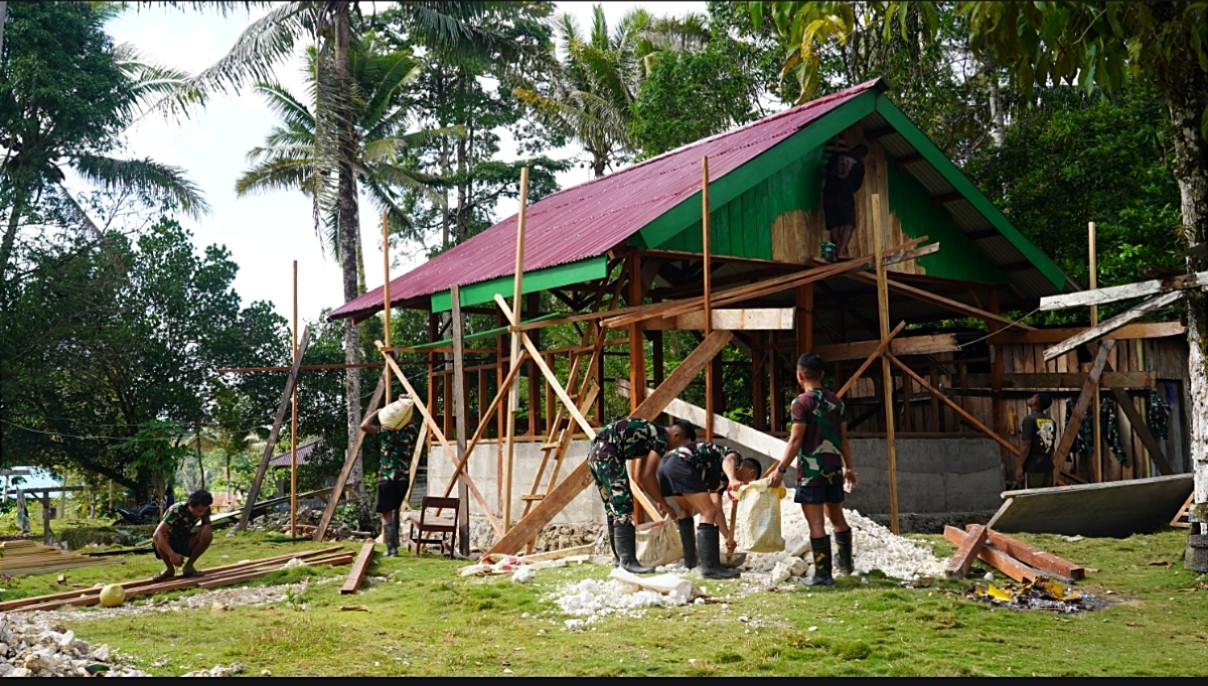 Pembangunan Rumah Semi Permanen TMMD Ke-129 Capai 58 Persen, Wujud Nyata Pengabdian TNI untuk Kesejahteraan Rakyat