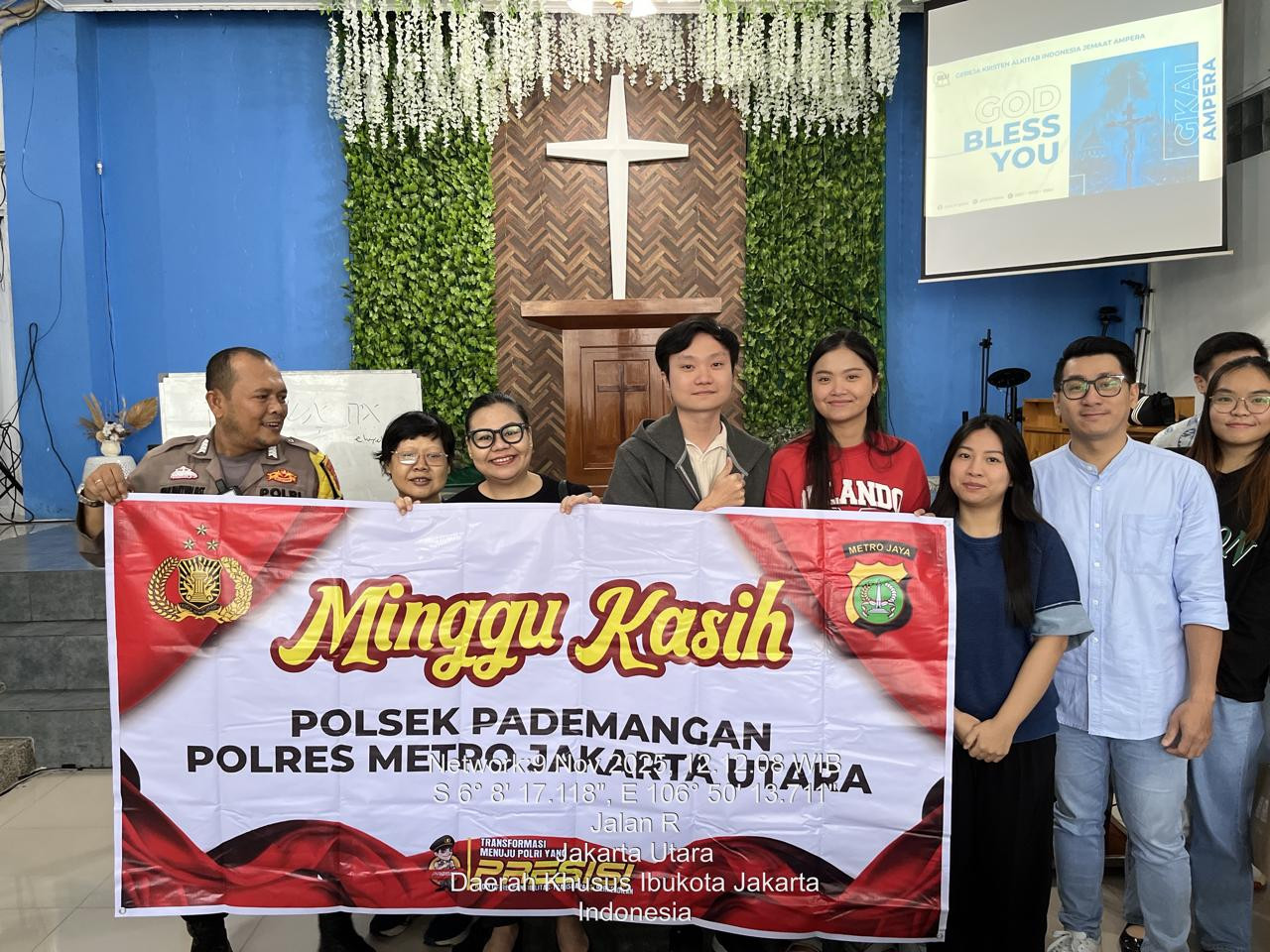 “Minggu Kasih” Polsek Pademangan di Gereja Kristen Alkitab Indonesia, Perkuat Kebersamaan dan Keamanan Warga