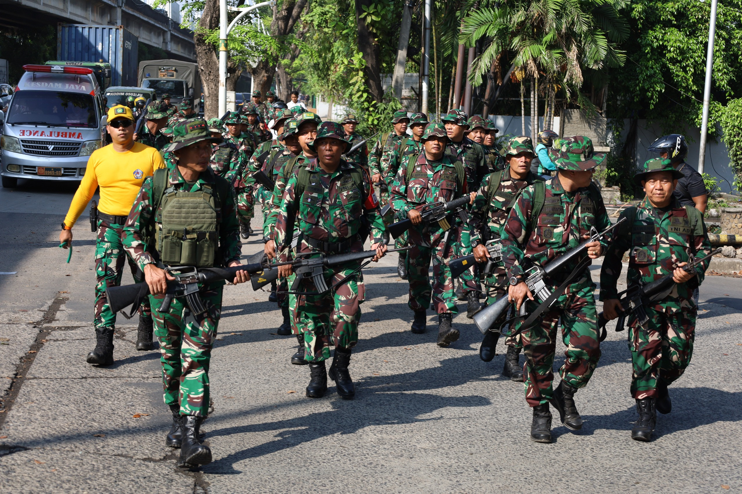 Kodim 0502/JU Gelar PSJM Hanmars 10 KM Tingkatkan Ketahanan Fisik Prajurit