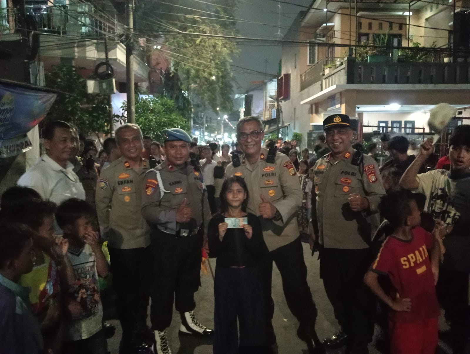Polsek Koja Gelar Fun Night Run 100 Meter, Dorong Remaja Isi Waktu dengan Kegiatan Positif