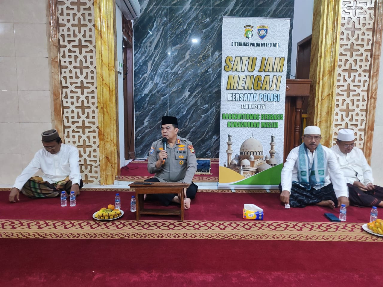 Cooling System, Polisi Ajak Warga Satu Jam Mengaji Bersama di Masjid Al Ikhlas Pamulang