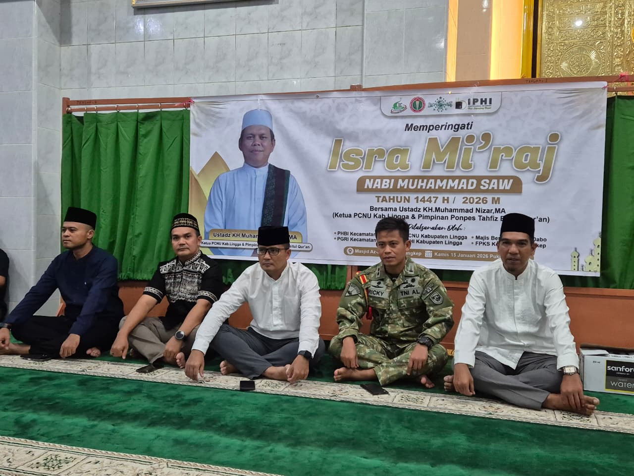 Danlanal Dabo Singkep Hadiri Ceramah Agama Peringatan Isra Mi’raj Nabi Muhammad SAW 1447 H