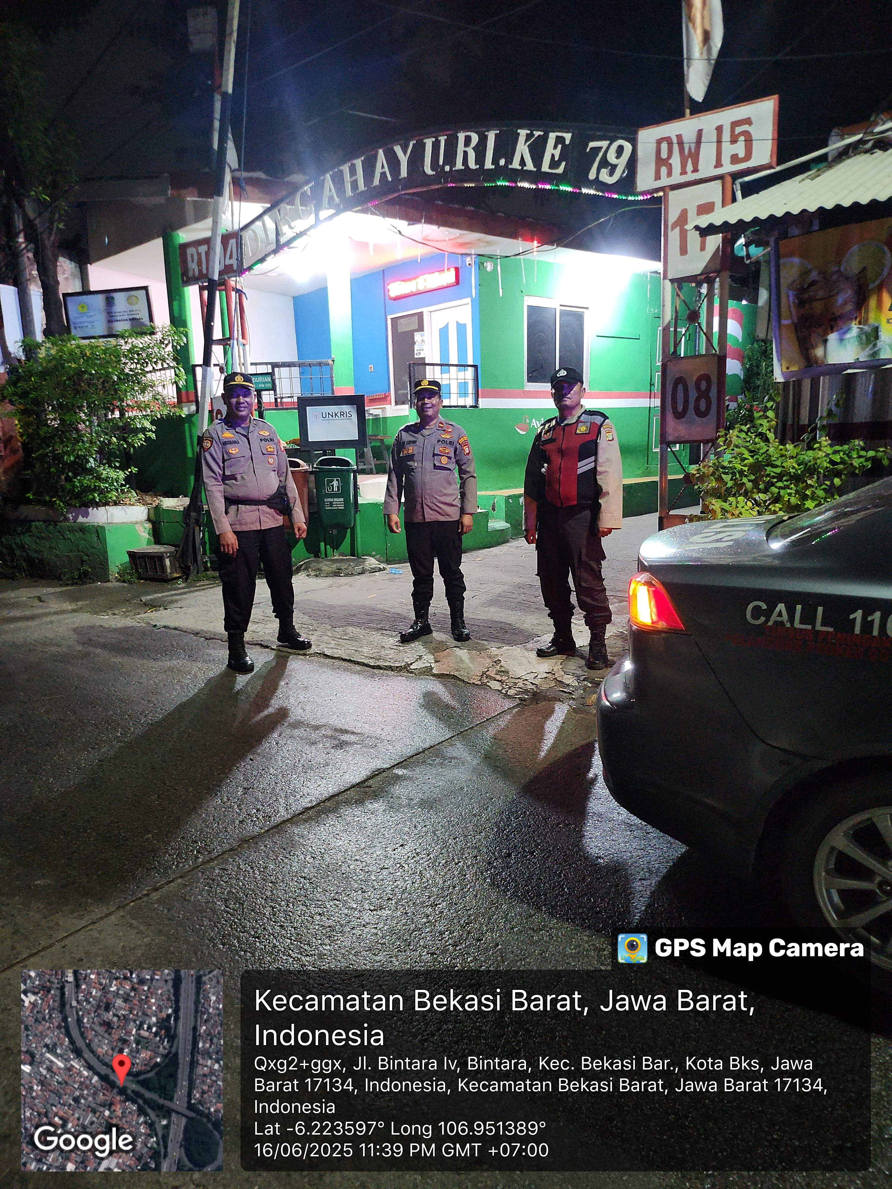 Giatkan Patroli Polsek Bekasi Barat Cipta Kondisi Kondusif
