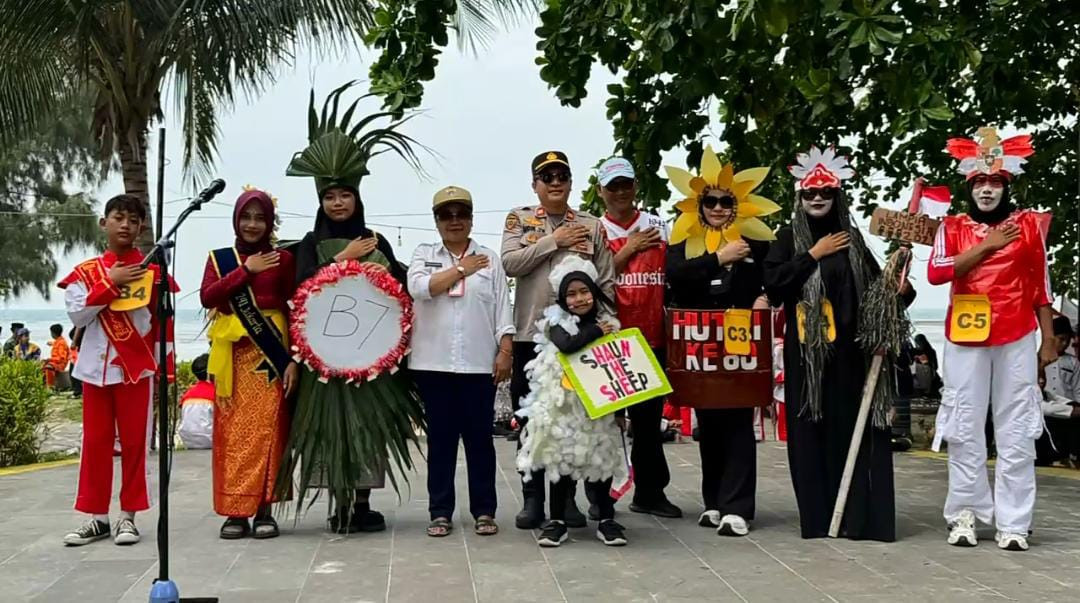 Polsek Kepulauan Seribu Selatan Gelar Karnaval Semarak Kemerdekaan RI ke-80 di Pulau Tidung