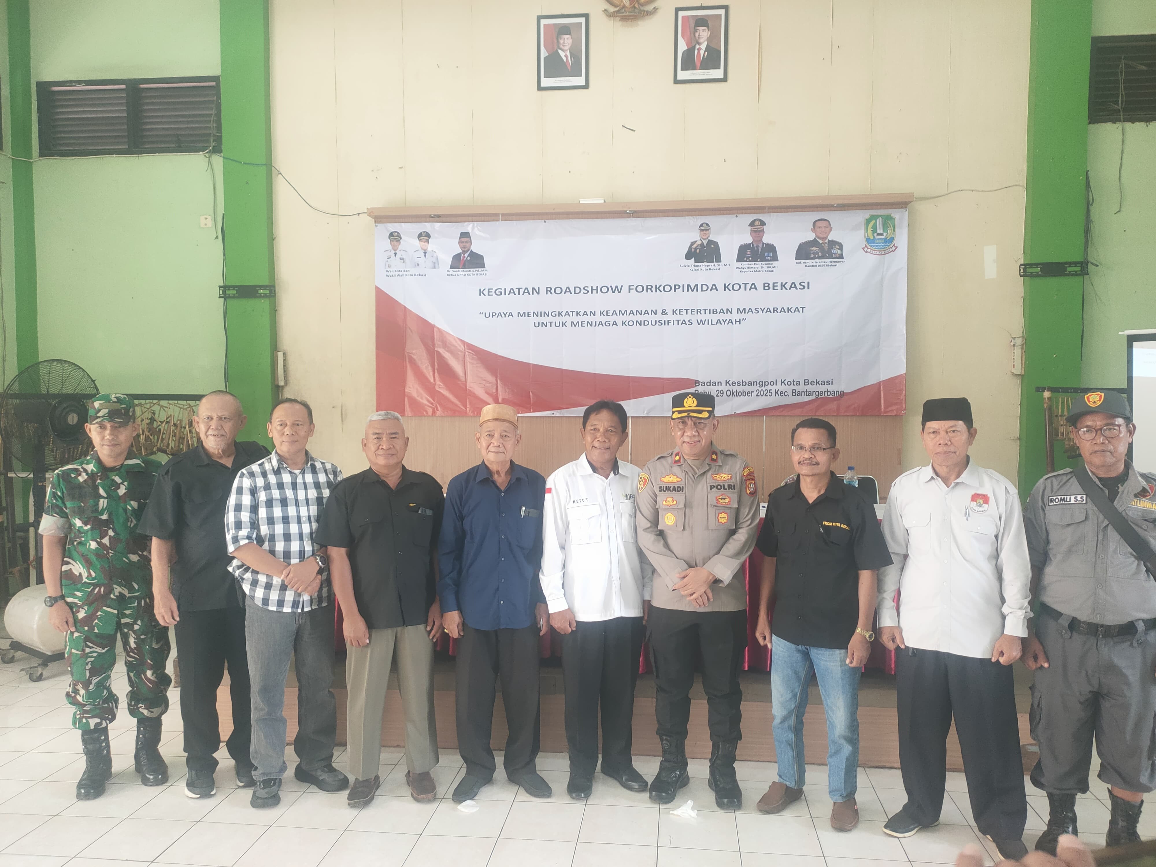 Forkopimda Kota Bekasi Gelar Roadshow di Bantar Gebang, Kapolsek Jadi Narasumber