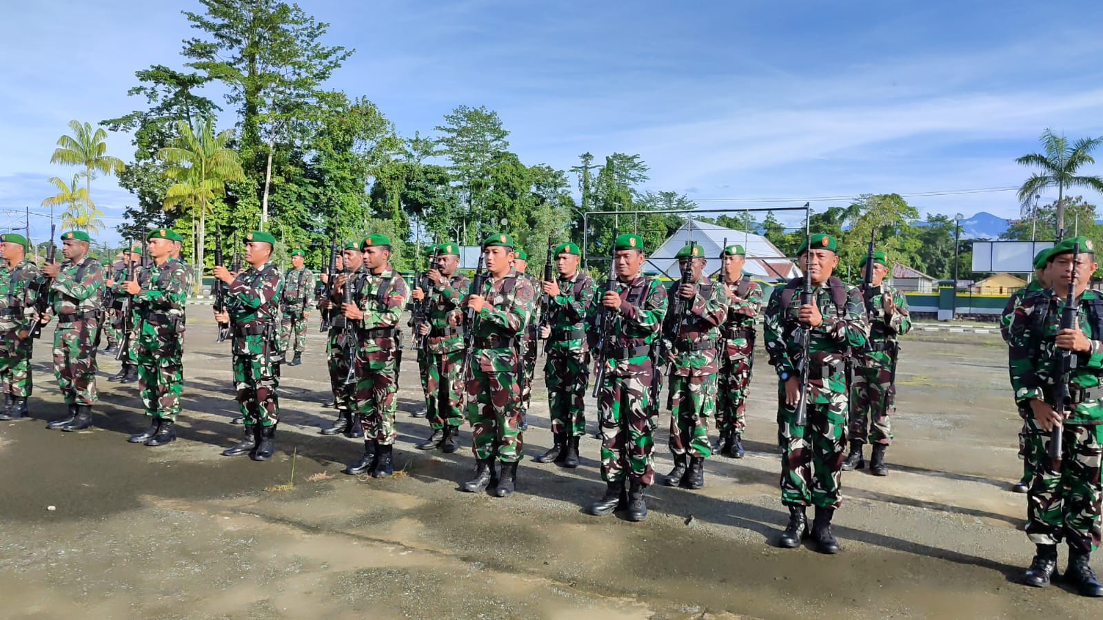 Tingkatkan Kedisiplinan Prajurit, Kodim 1710/Mimika Gelar Latihan PBB