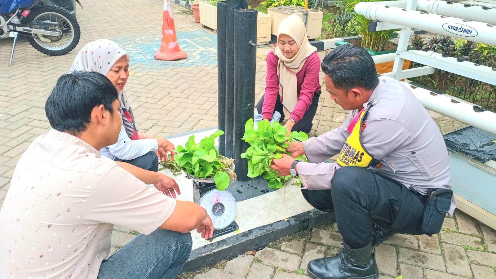 Bhabinkamtibmas Kel. Pinang Ranti tinjau dan lakukan pembinaan Poktan dalam Ketahanan Pangan