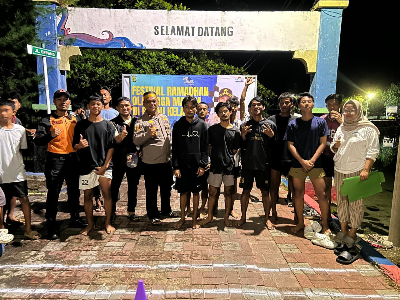 Festival Ramadhan Olahraga Malam di Pulau Kelapa Meriah, Polsek Kepulauan Seribu Utara Ajak Warga Jaga Kamtibmas