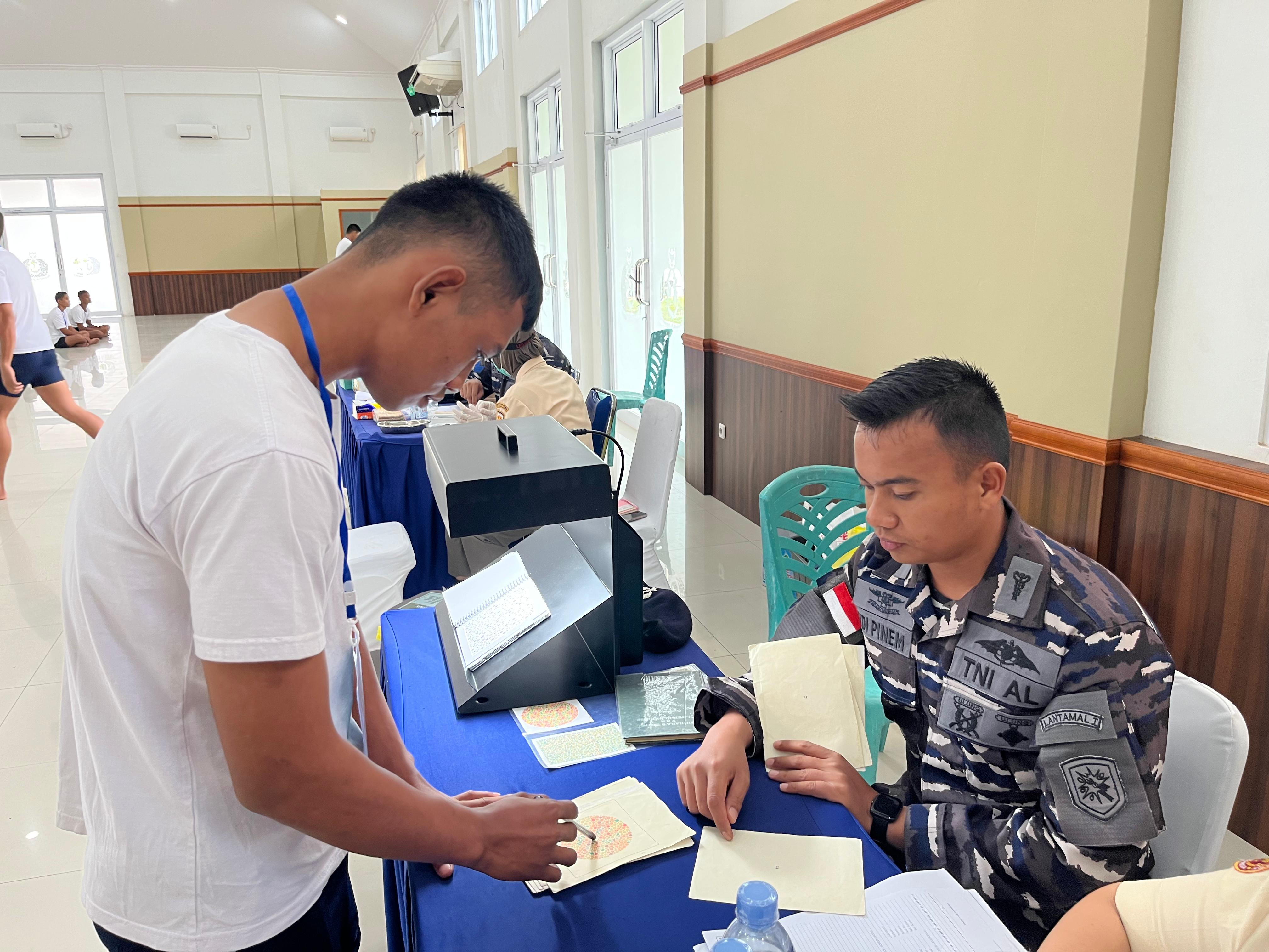 Ratusan Casis Bintara dan Tamtama TNI AL Sub Panda Dumai, Jalani Pemeriksaan Kesehatan Tahap I
