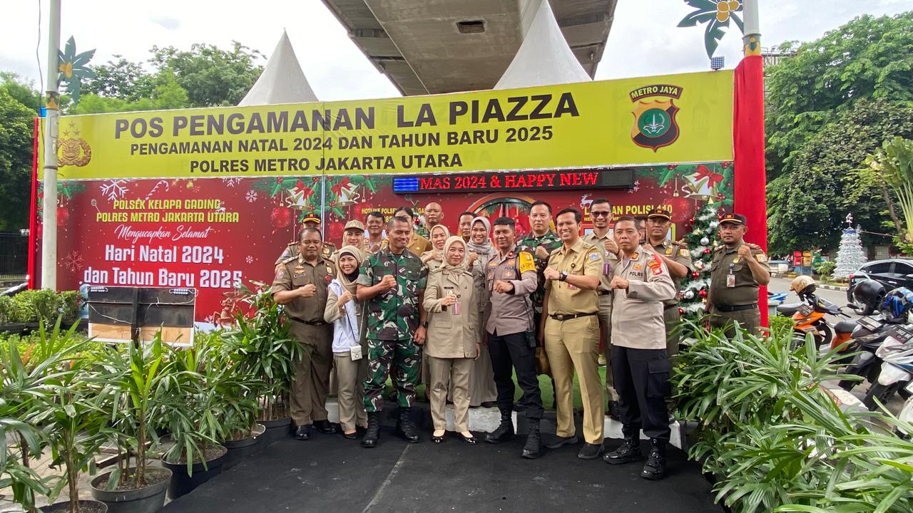 Kunjungan Kapolsek Kelapa Gading Ke Pospam La Piazza, Kelapa Gading