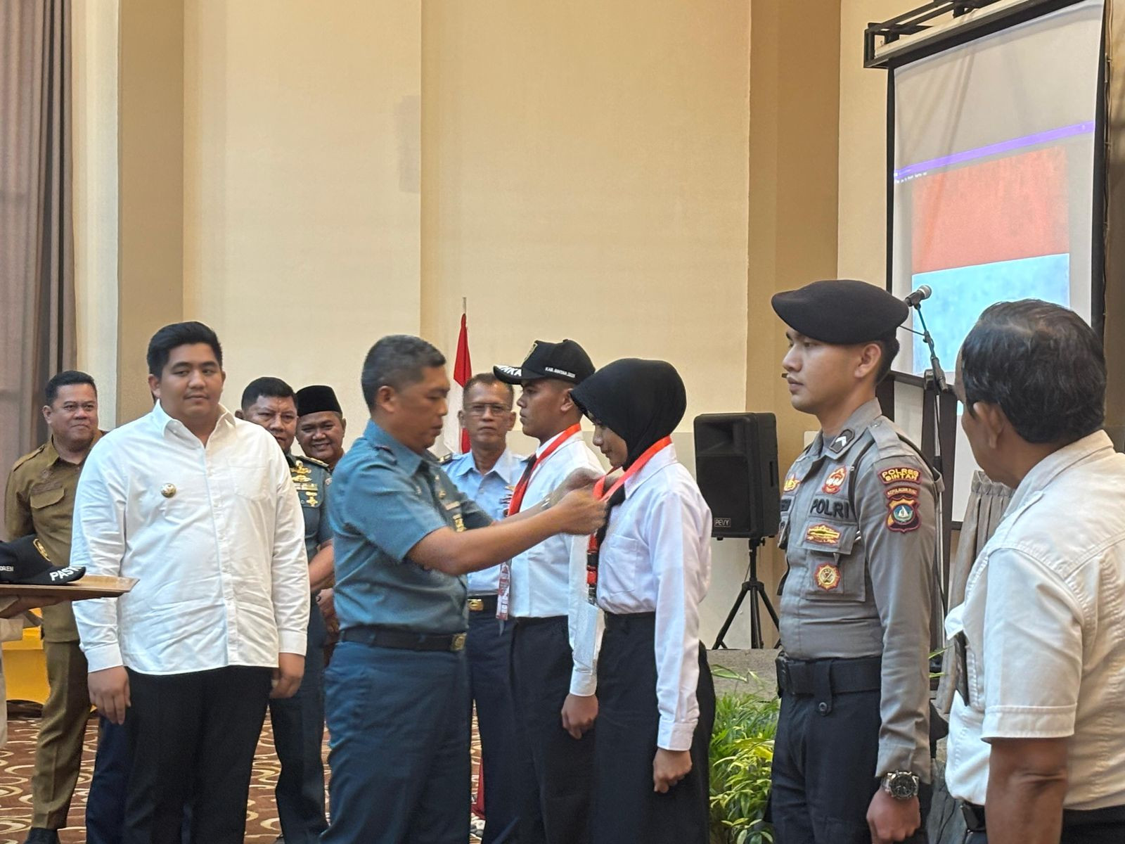Danlanal Bintan Hadiri Kegiatan Pemusatan Pendidikan dan Pelatihan Calon Paskibraka Bintan Tahun 2025