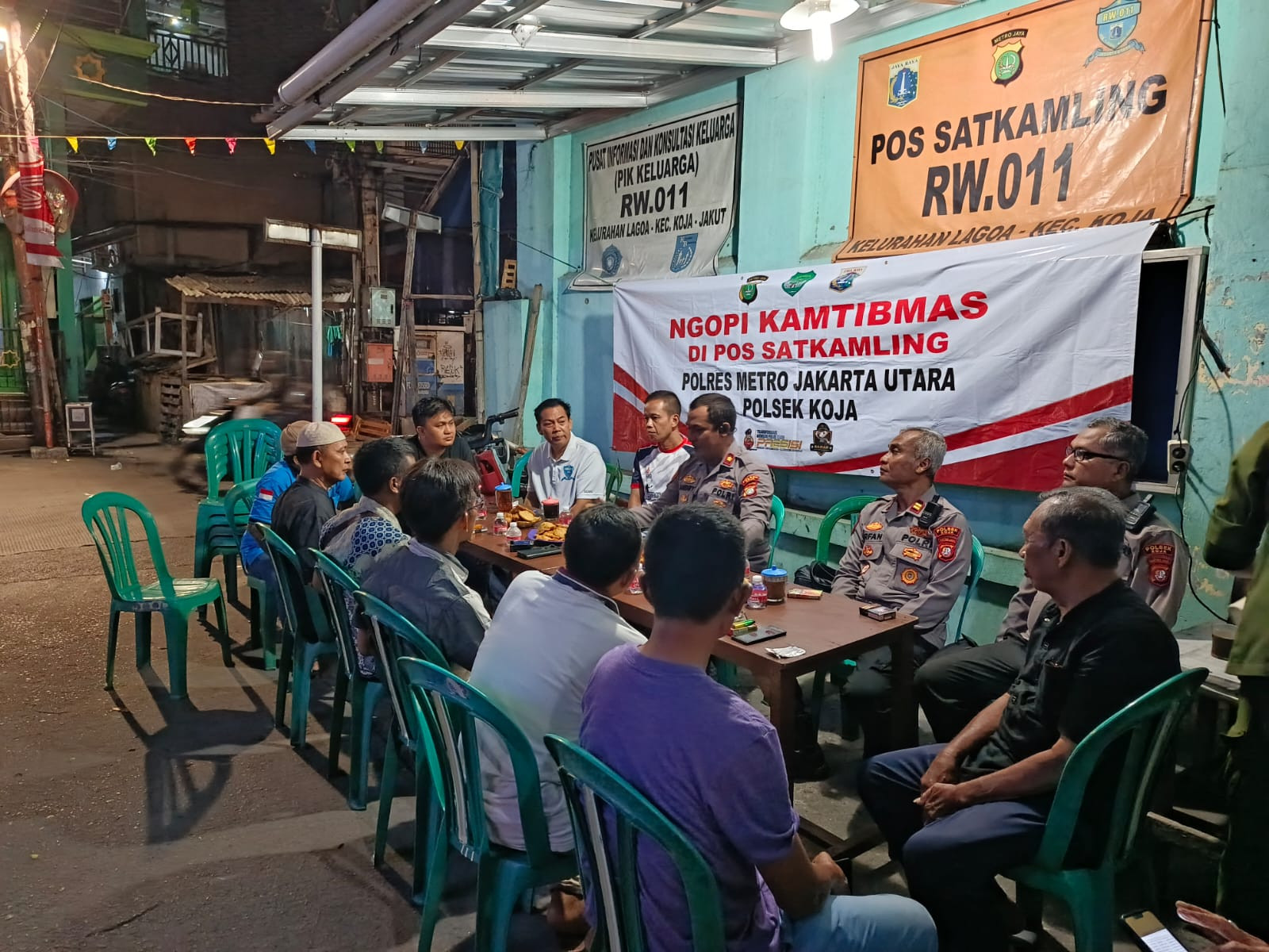 Kapolsek Koja Cooling System di RW 011, Ajak Warga Bersinergi Cegah Tawuran dan Kejahatan Jalanan