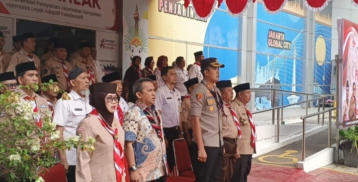 Meriah! Upacara HUT Pramuka ke-64 di Penjaringan Warnai Semangat Kebersamaan