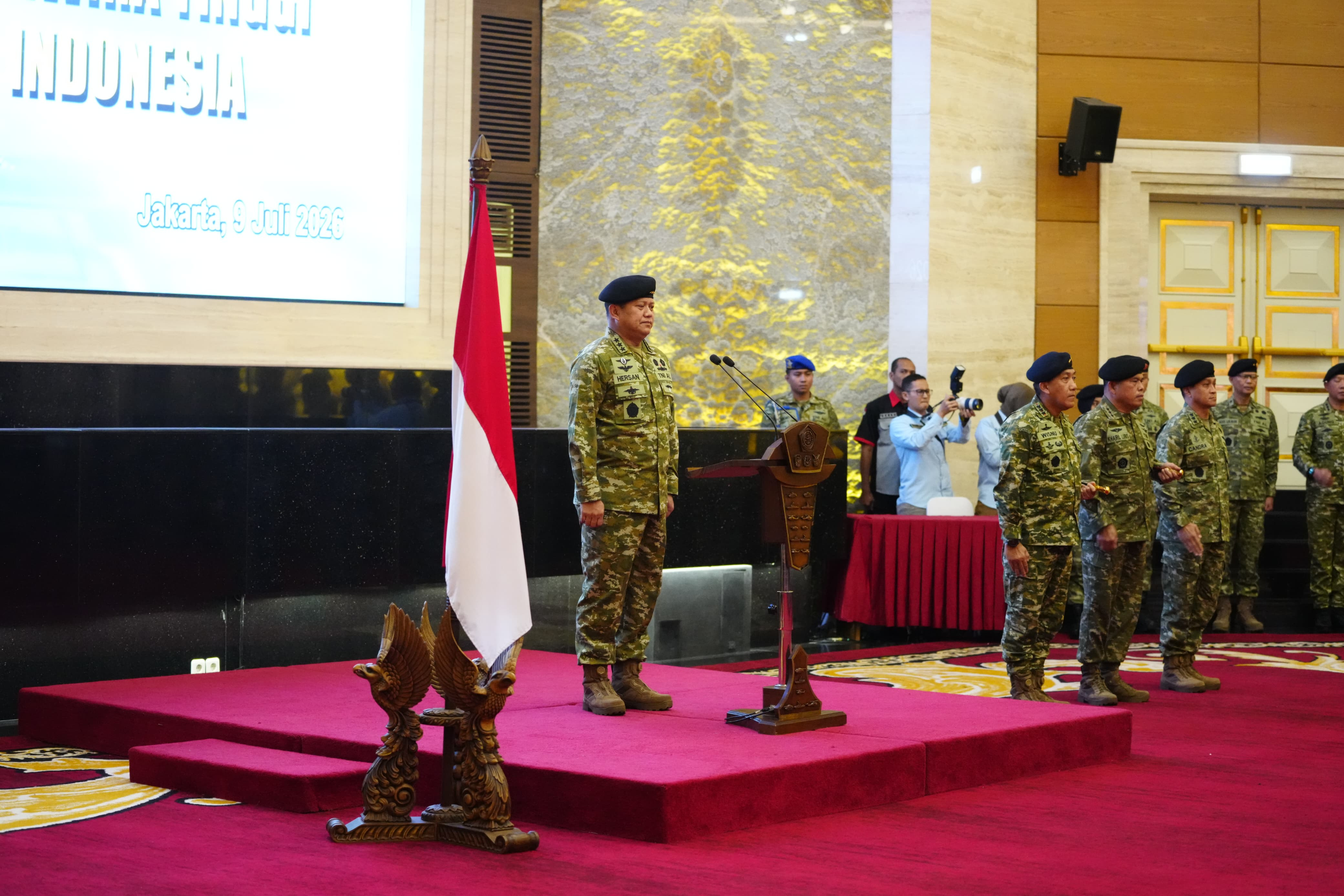 Irjen TNI Pimpin Laporan Korps Kenaikan Pangkat 105 Pati TNI