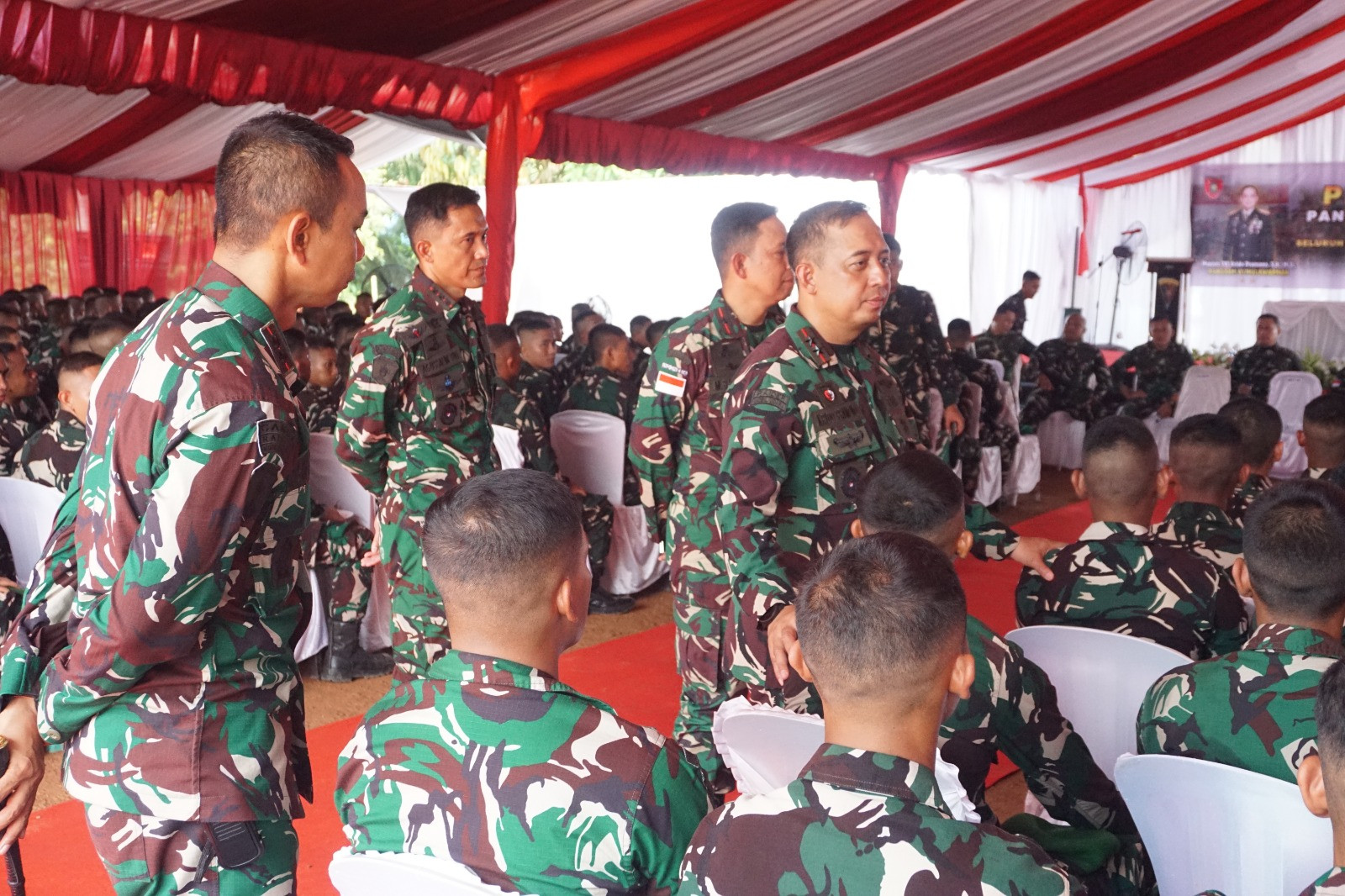 Perkuat Kesiapan Satuan di Wilayah Perbatasan, Danbrigif TP 32/Mangkalihat Sambut Kunjungan Pangdam VI/Mlw di Yonif 881/Baratama Dharma