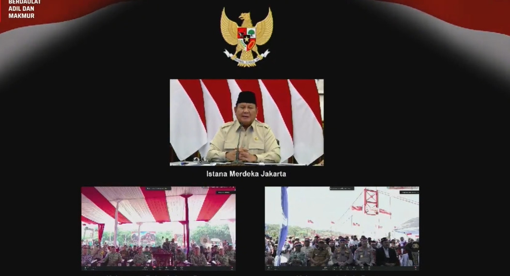 Resmikan 3.395 Jembatan dan 3.000 Sumber Air Bersih, Prabowo: Bukti TNI/Polri Berbakti untuk Rakyat