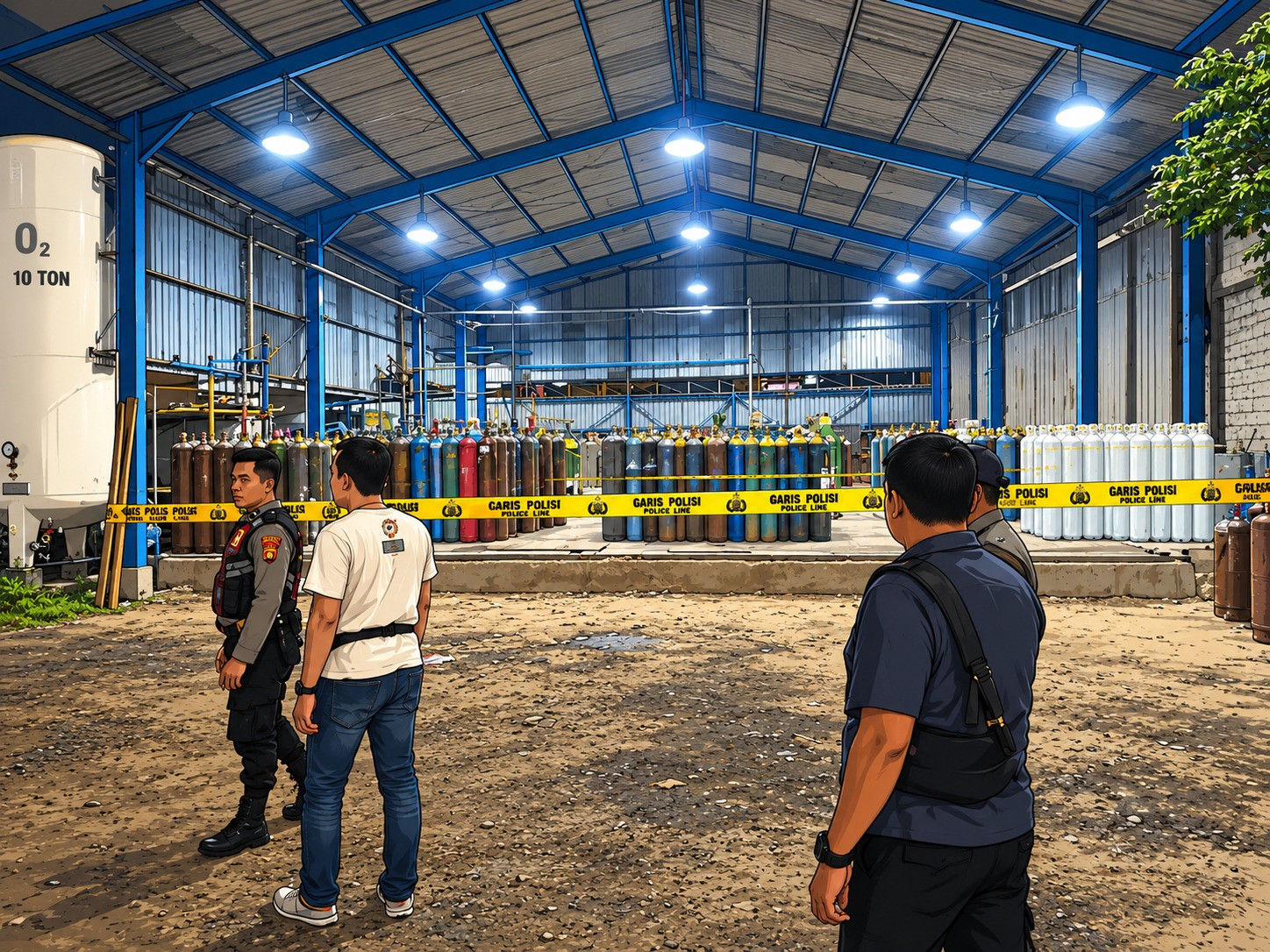 Polisi Dalami Penyebab Ledakan Tabung Oksigen yang Tewaskan Pekerja di Kelapa Gading