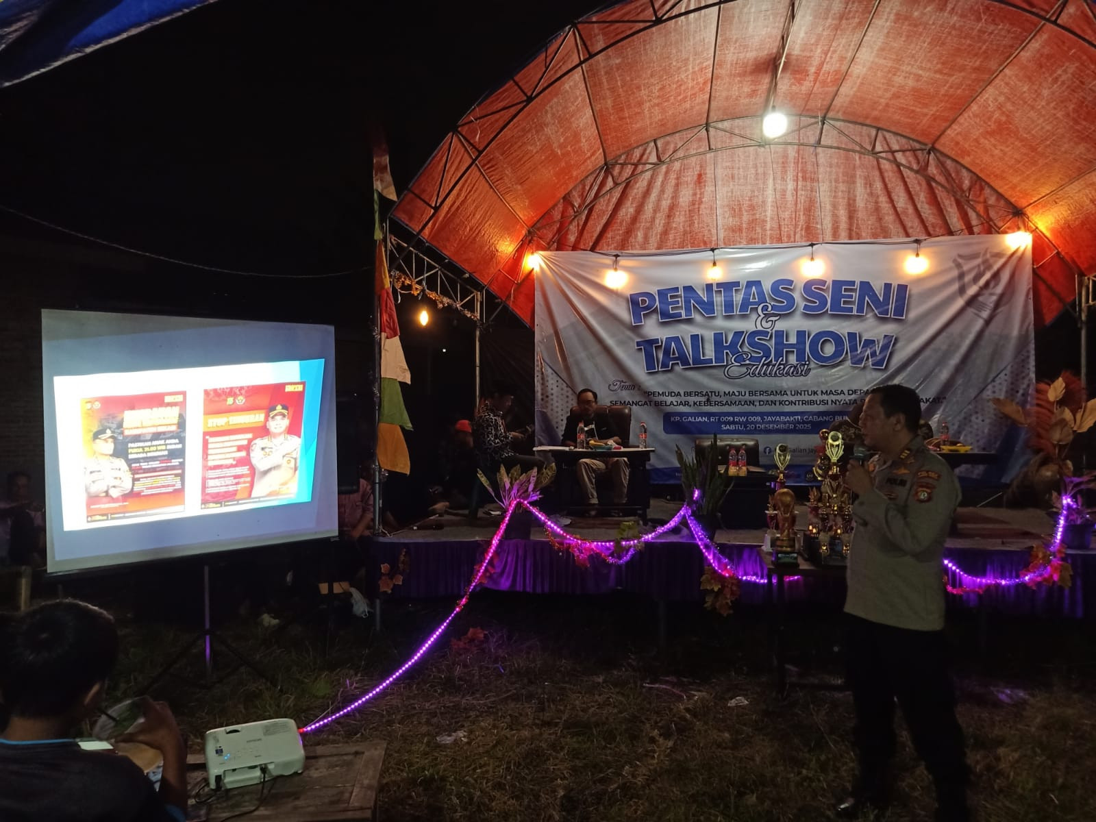 Pentas Seni dan Talk Show di Cabangbungin, Polisi Dorong Pemuda Berkarya dan Jauhi Tawuran