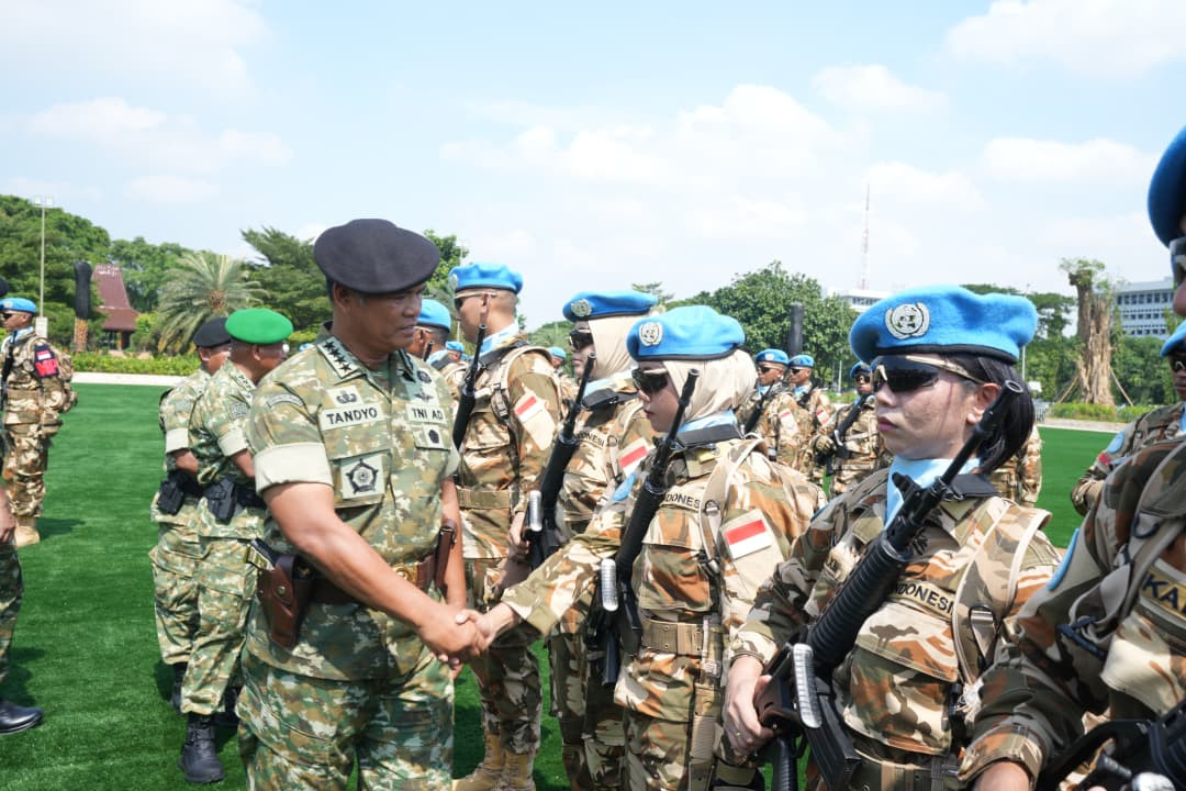 Wakil Panglima TNI Lepas Satgas Kizi TNI MINUSCA Ke Afrika Tengah