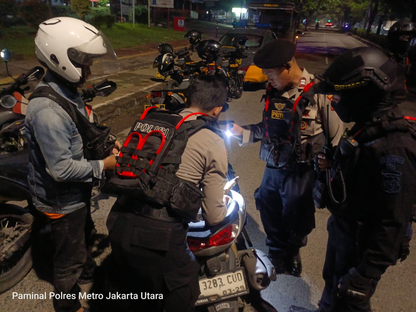 Polres Metro Jakarta Utara Tingkatkan Patroli Malam, Dua Motor Tanpa Dokumen Diamankan Saat Razia di Sunter
