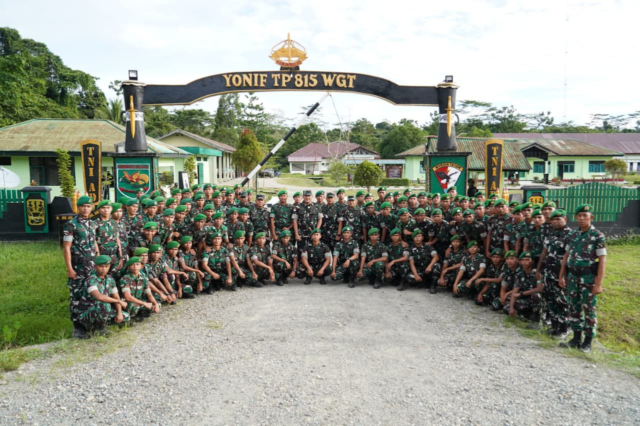 Danrem 172/PWY Kunjungi Kompi A Yonif TP 815/WGT, Tekankan Disiplin, Kesiapsiagaan, dan Kepatuhan Prajurit