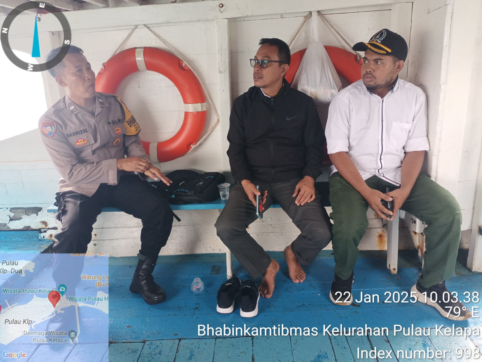 Bhabinkamtibmas Pulau Kelapa Berikan Himbauan Kamtibmas dan Jalin Silaturahmi