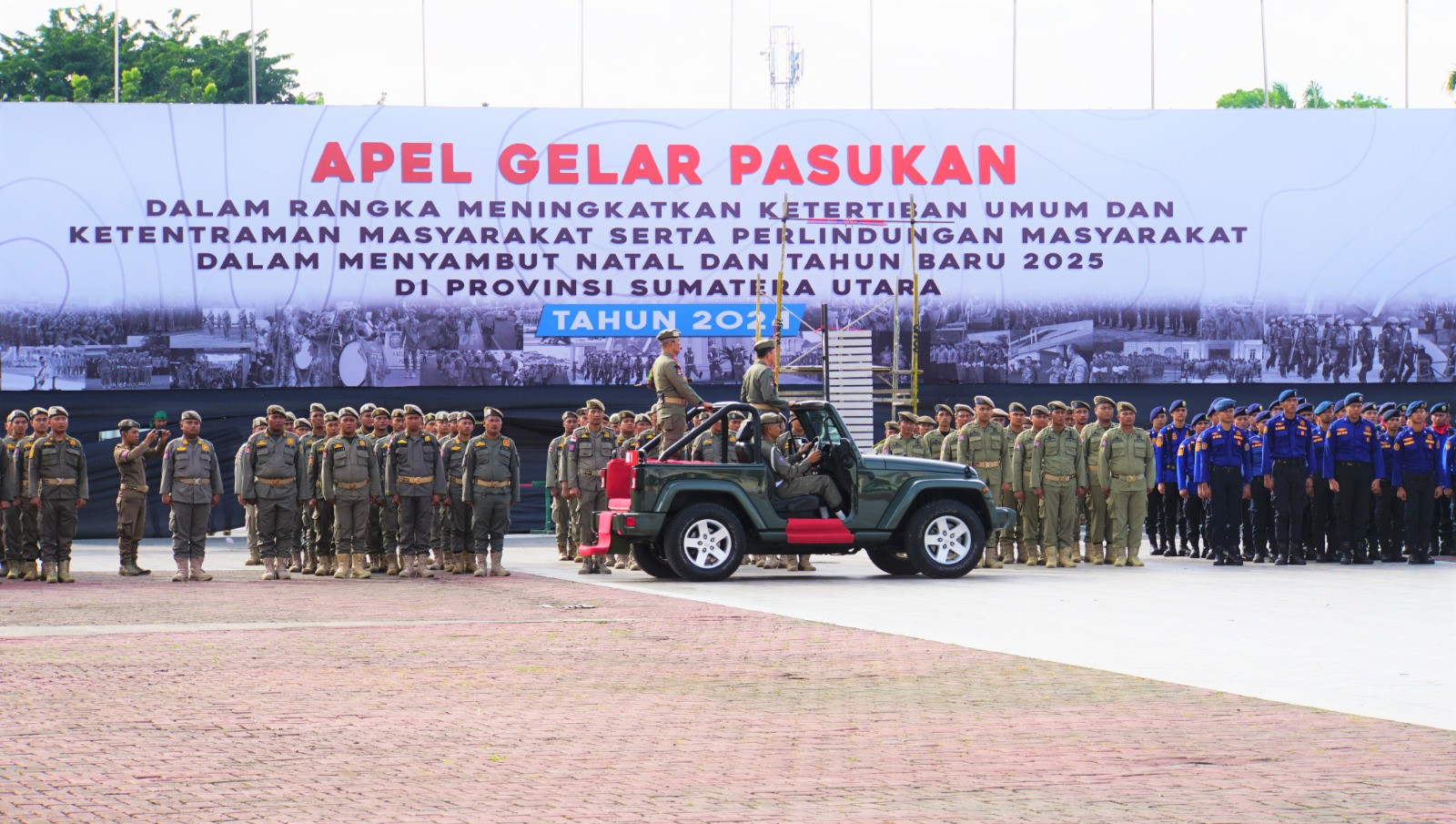 Prajurit Lantamal I Hadiri Apel Gelar Pasukan Pengamanan Natal 2024 dan Tahun Baru 2025