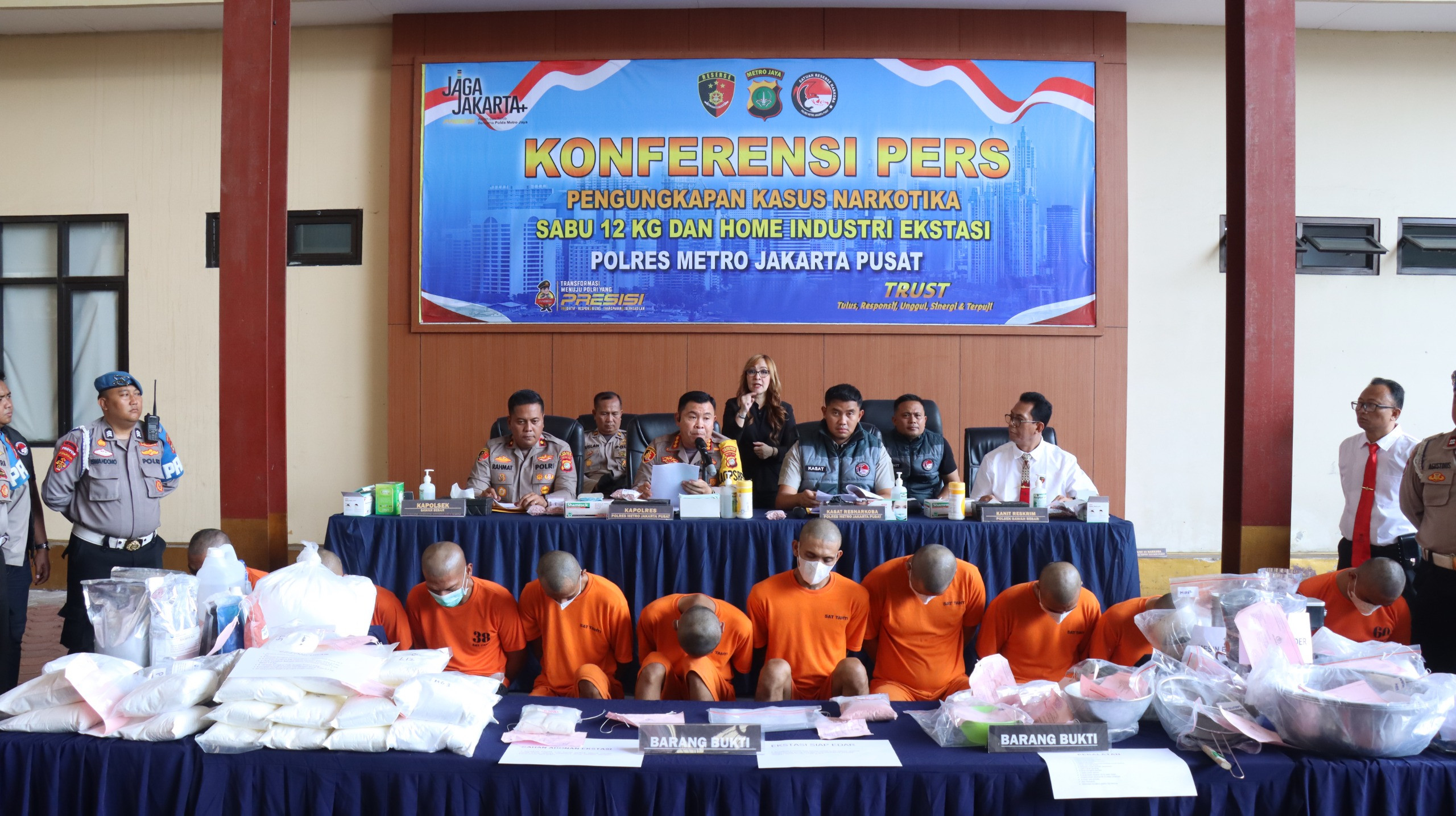 Polsek Sawah Besar Bongkar Pabrik Ekstasi Rumahan di Kedoya, 80 Ribu Butir Gagal Edar