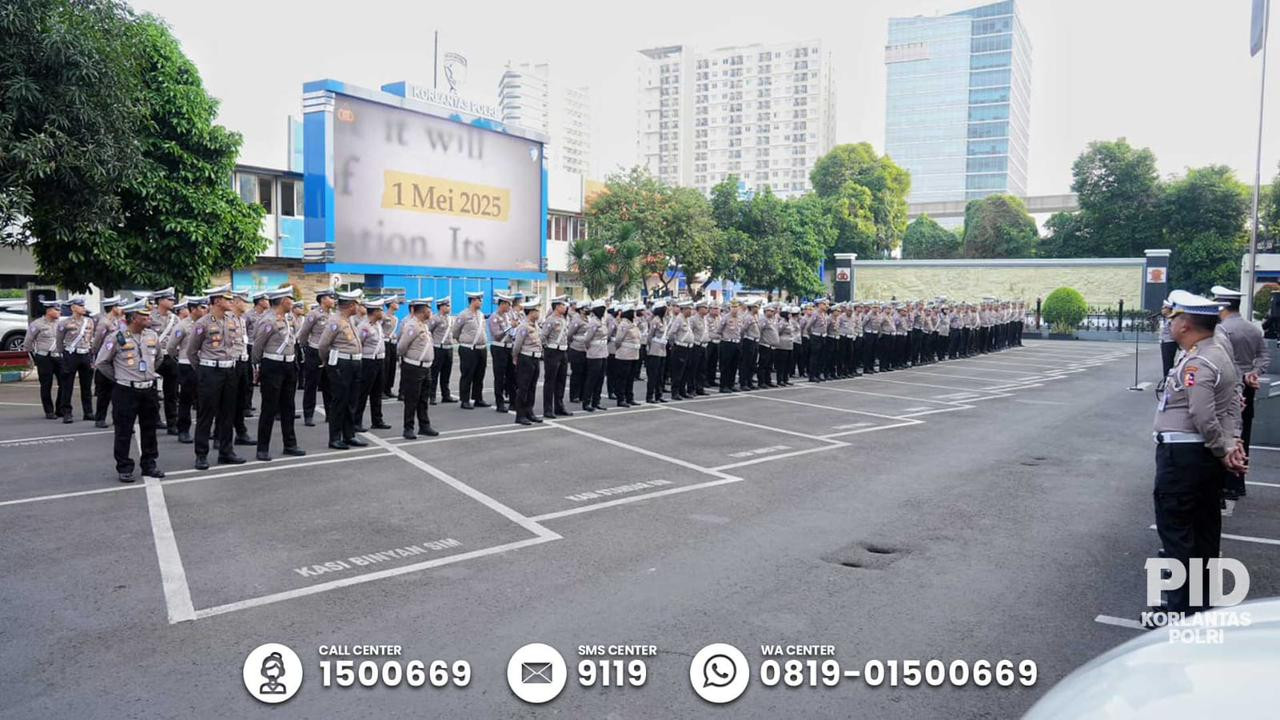 Korlantas Polri Gelar Apel Pengamanan May Day 2025, Presiden Prabowo Dijadwalkan Hadir di Tengah Buruh