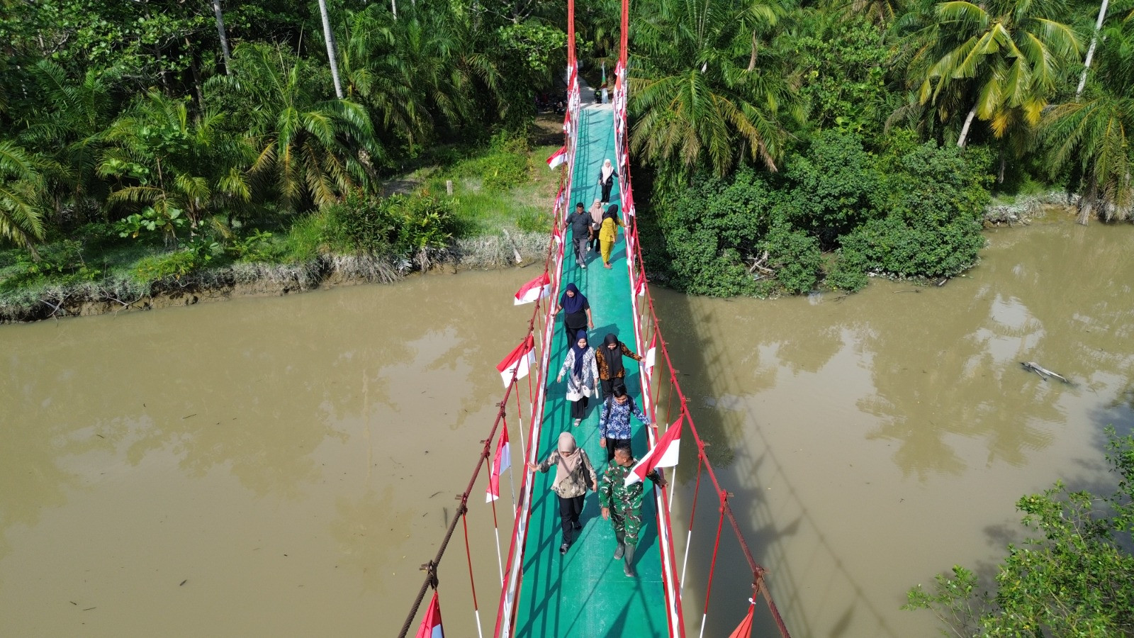 Jembatan Gantung Desa Jati Mulia Kembali Normal, Akses Antar Dusun Pulih