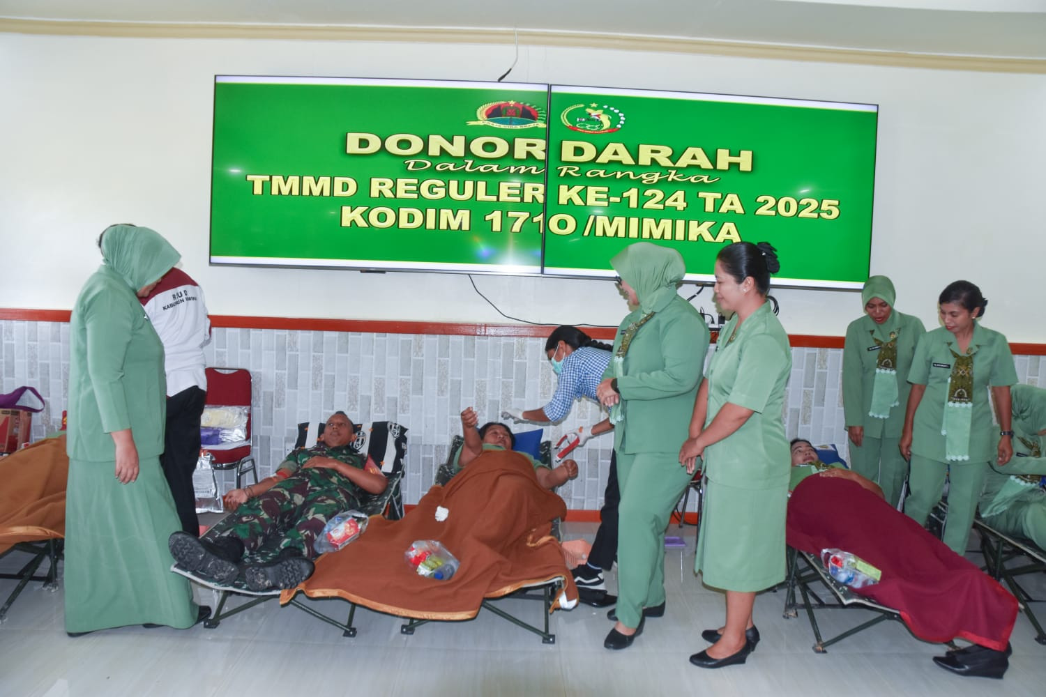 Satgas TMMD Gelar Aksi Donor Darah, Wujud Kepedulian Untuk Kemanusiaan
