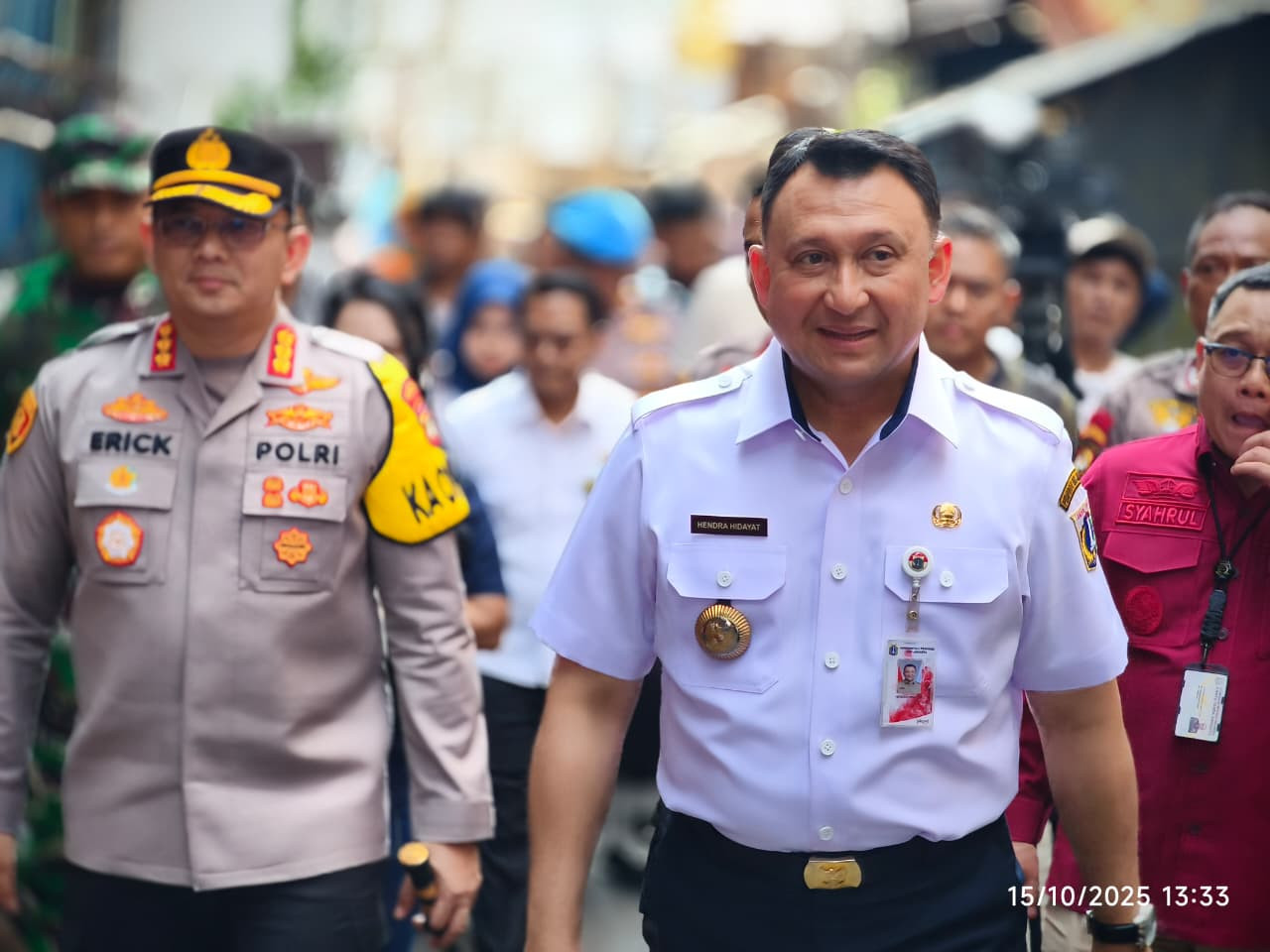Kapolres Metro Jakarta Utara Bersama Forkopimko Tinjau Lokasi Kebakaran di Pademangan, Berikan Dukungan kepada Korban