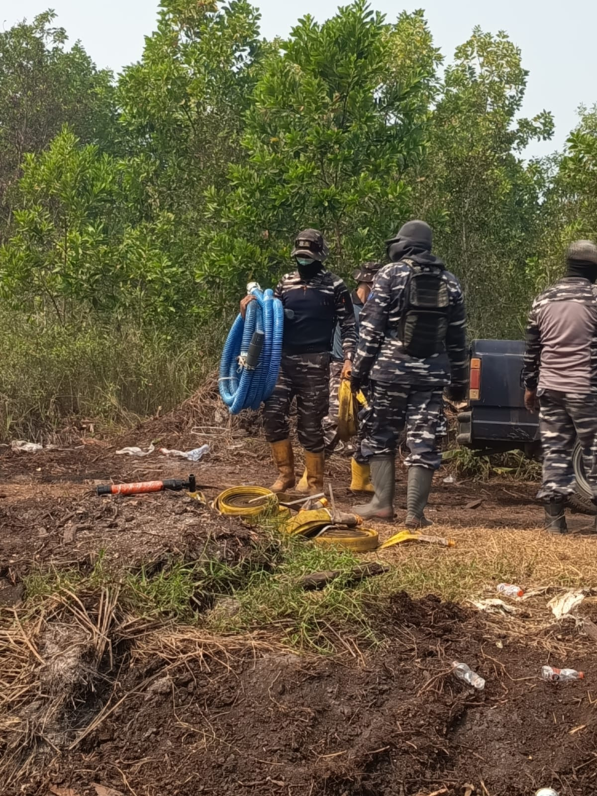 Dankodaeral XIII Tinjau Langsung Lokasi Karhutla di Kabupaten Banjar