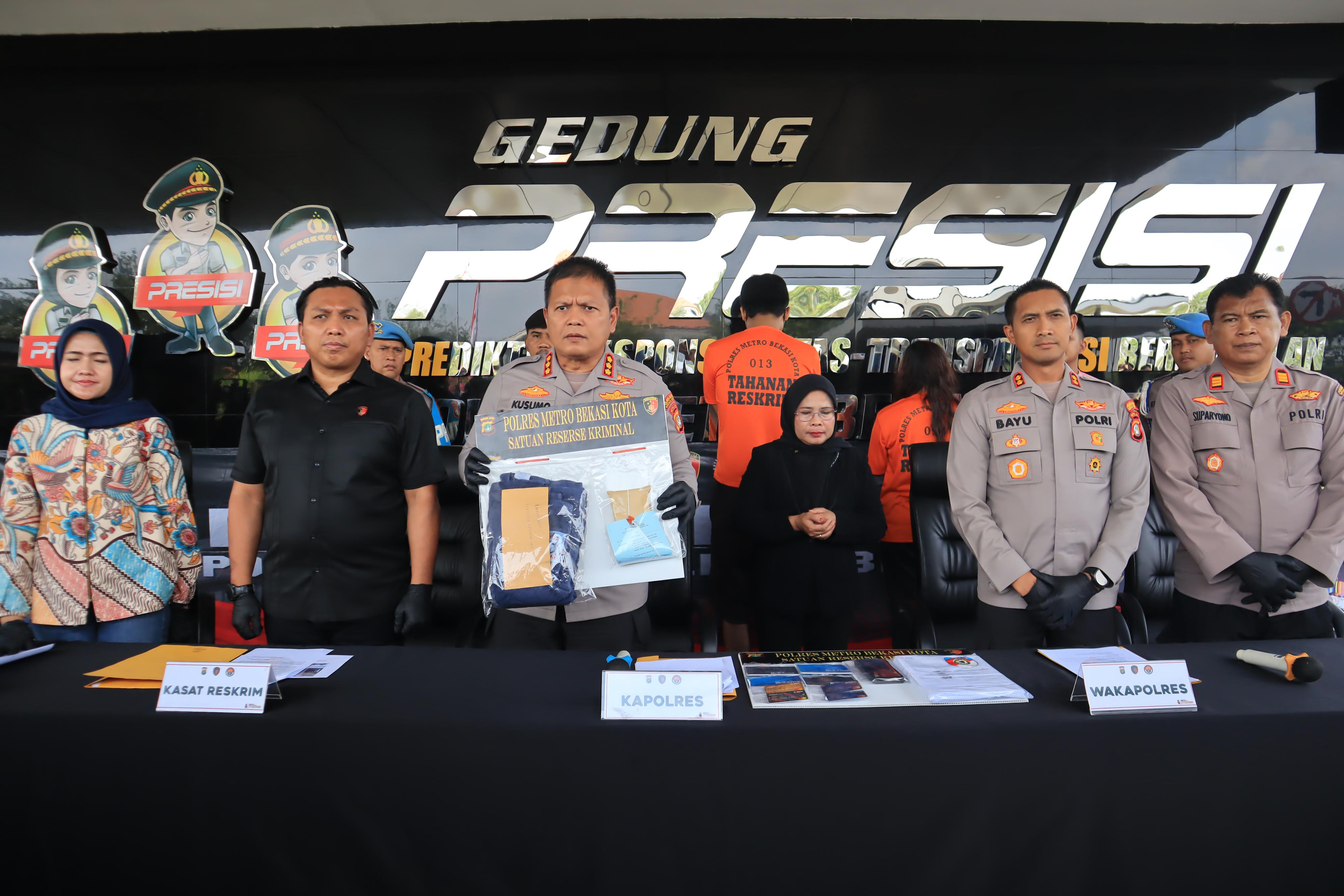 Polres Metro Bekasi Kota Ungkap Kasus Tindak Kekerasan Seksual Berbasis Elektronik
