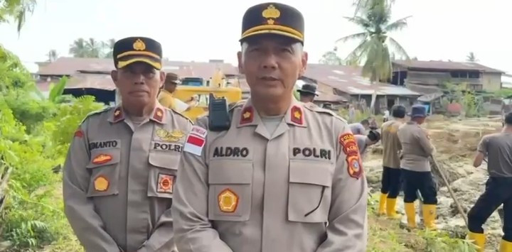 Gotong Royong Berkelanjutan, Polres Aceh Selatan Normalisasi Sungai dan Saluran Air Pascabanjir Trumon Tengah